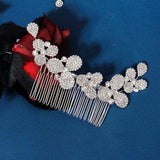 Rhinestone Flower Hair Combs Clips Bridal Wedding Hair Accessories