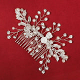 Rhinestone Flower Hair Combs Clips Bridal Wedding Headpiece