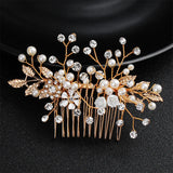 Rhinestone Flower Hair Combs Clips Bridal Wedding Headpiece