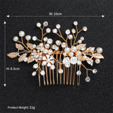 Rhinestone Flower Hair Combs Clips Bridal Wedding Headpiece