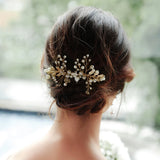 Rhinestone Flower Hair Combs Clips Bridal Wedding Headpiece