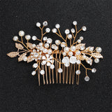 Rhinestone Flower Hair Combs Clips Bridal Wedding Headpiece