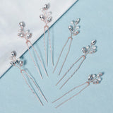 Rhinestone Hair Forks Pins Jewelry Pearl Bridal Wedding Accessories