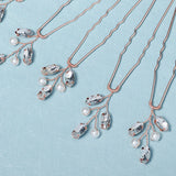 Rhinestone Hair Forks Pins Jewelry Pearl Bridal Wedding Accessories