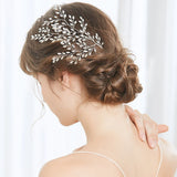 Rhinestone Headband Wedding Hair Accessory Silver Bride Headpiece