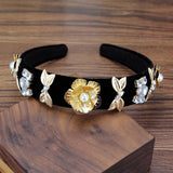 Colorful Crystal Leaf Hairband for Women