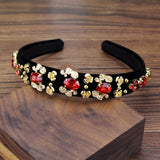 Colorful Crystal Leaf Hairband for Women