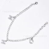Rhinestone Tassel Shoe Chain Necklace Jewelry Crystal Letter Pendant Shoes Decor