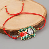 Mexican Flag Beaded Bracelet, Family Bracelet