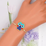 Mexican Flag Beaded Bracelet, Family Bracelet