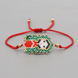 Mexican Flag Beaded Bracelet, Family Bracelet