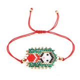 Mexican Flag Beaded Bracelet, Family Bracelet