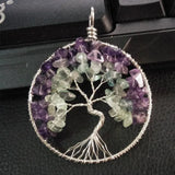Crystal Gravel Amethyst Fluorite Tree Of Life Choker