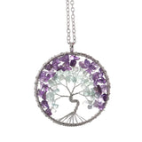 Crystal Gravel Amethyst Fluorite Tree Of Life Choker