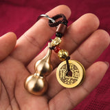 Brass Money Bag Keychain Pendant Ancient Coins Car Key Chain