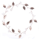 Rose Leaf Crystal Bride Headband Bridal Headpiece