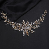 Rose Silver Headbands Crystal Wedding Hair Accessories Rhinestone Headpiece Hair