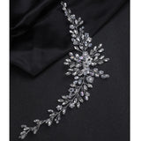 Rose Silver Headbands Crystal Wedding Hair Accessories Rhinestone Headpiece Hair