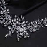 Rose Silver Headbands Crystal Wedding Hair Accessories Rhinestone Headpiece Hair