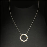 Round AAAAA Zircon CZ 925 Silver Pendant for Wedding