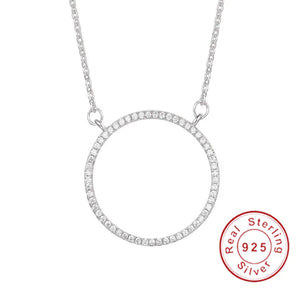 Hollow Necklace for Women Zircon Cz 925 Engagement Pendant