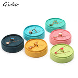 High-quality Round Velvet Pendant Necklace Storage Ring Box