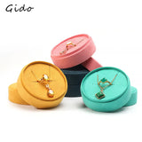 High-quality Round Velvet Pendant Necklace Storage Ring Box