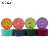 High-quality Round Velvet Pendant Necklace Storage Ring Box