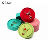 High-quality Round Velvet Pendant Necklace Storage Ring Box
