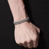 S925 Silver Bracelet Men's Retro Domineering Bangle
