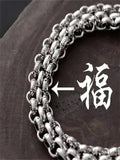 S925 Silver Bracelet Men's Retro Domineering Bangle
