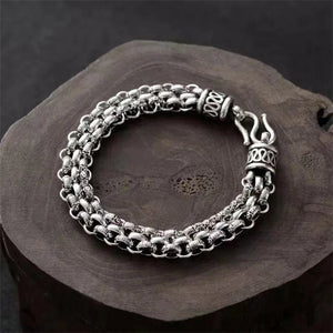 S925 Silver Bracelet Men's Retro Domineering Bangle