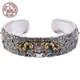 S925 Men's Bracelet Gluttonous Opening Adjustable Domineering