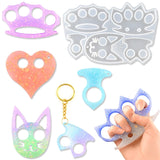 Self-Defense Keychain Resin Mold Anti-Wolf Knuckles Silicone Mold