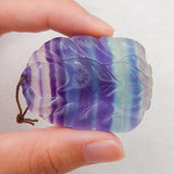 Rainbow Fluorite Gemstone Pendant for Jewelry Making