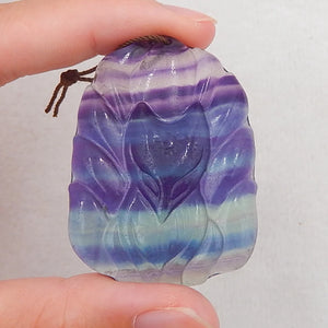 Rainbow Fluorite Gemstone Pendant for Jewelry Making