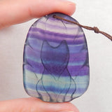 Rainbow Fluorite Gemstone Pendant for Jewelry Making