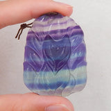 Rainbow Fluorite Gemstone Pendant for Jewelry Making