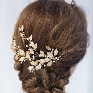 Shell Flower Hair Accessories Beads Pearl Headdress Leaf Headbands