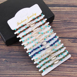Shell Charm Bracelet Bohemian Beach Jewelry Adjustable Braided Rope Chain