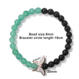 Moonstone Opal Beads Bracelet with Butterfly Charm