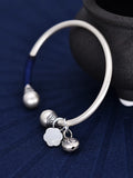 Solid Open Bangle Silver Bracelet for Women