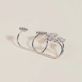 18K Plated CZ Hand Bracelet Women Wedding Party Handpiece
