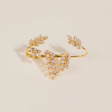 18K Plated CZ Hand Bracelet Women Wedding Party Handpiece
