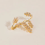 18K Plated CZ Hand Bracelet Women Wedding Party Handpiece