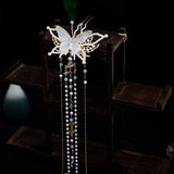 Tassel Hairpin Rhinestone Headwear for Hanfu Cosplay