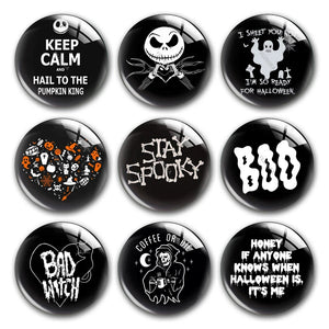 Skull Halloween Party Witch Boo Ghost Glass Cabochons