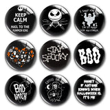 Skull Halloween Party Witch Boo Ghost Glass Cabochons