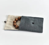Small Flap Jewelry Bag Plain Cotton Linen Cloth Pouch Gift Packaging Bags