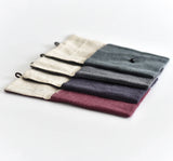 Small Flap Jewelry Bag Plain Cotton Linen Cloth Pouch Gift Packaging Bags